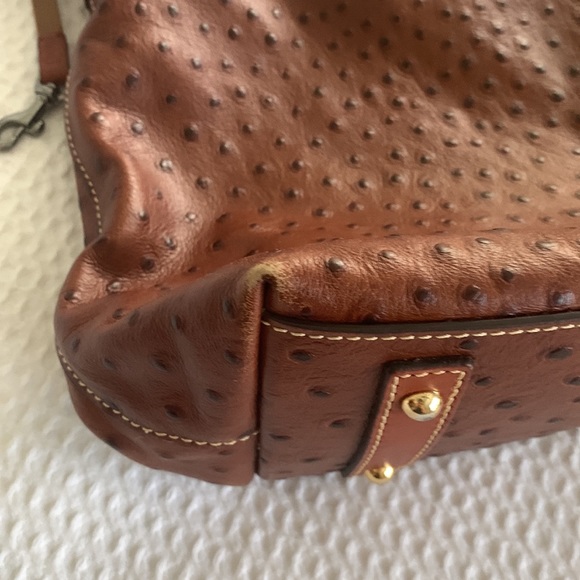 Dooney and Bourke Cross Body Ostrich Bucket Bag - Picture 9 of 12
